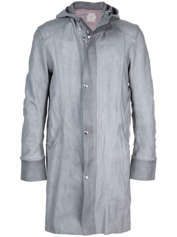 Guidi Hooded Button Up Jacket - Grey