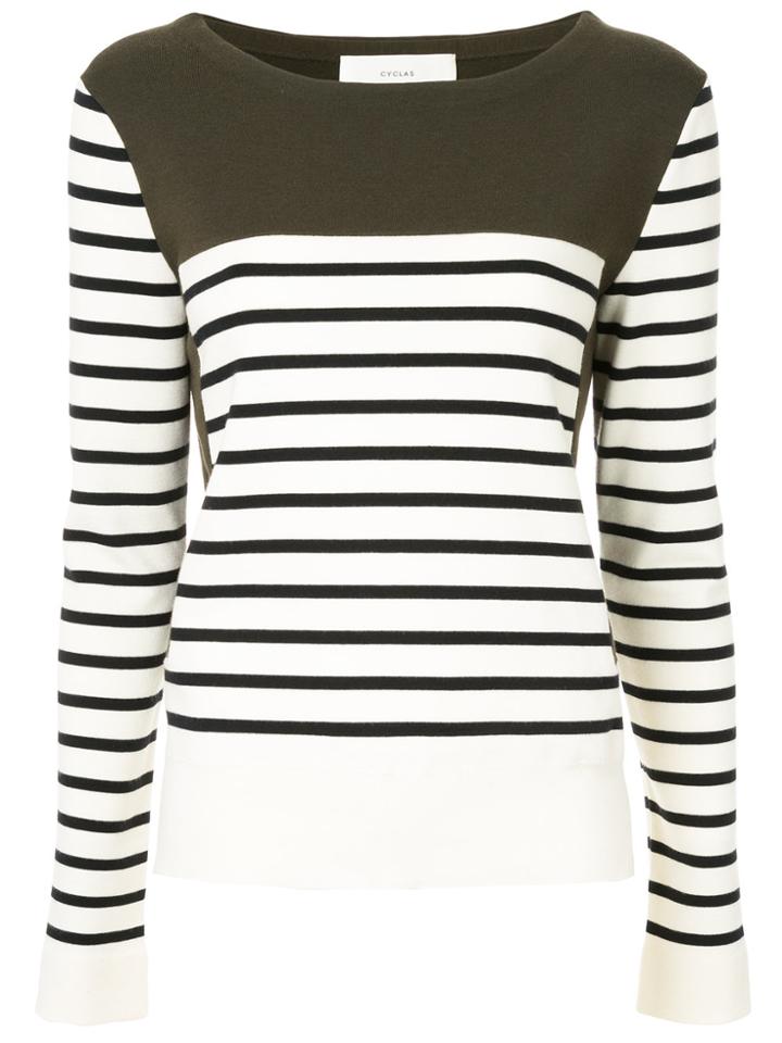 Cyclas Striped Panel Jumper - Grey