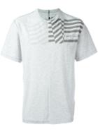 Golden Goose Deluxe Brand Ggdb Flag Print T-shirt, Men's, Size: Large, Grey, Cotton