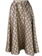 Rochas Patterned Loose Skirt - Gold