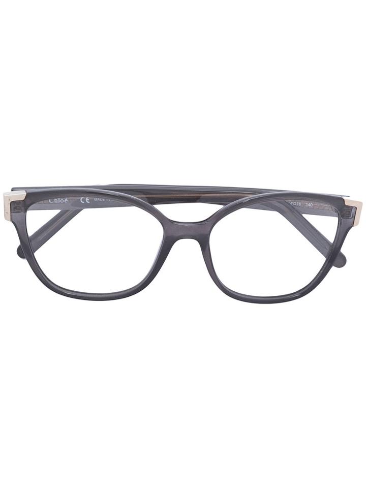 Chloé - Classic Square Glasses - Women - Acetate/metal - 54, Green, Acetate/metal