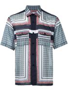 Yoshio Kubo - Printed Short-sleeve Shirt - Men - Silk/cotton - 3, Blue, Silk/cotton
