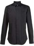 Calvin Klein Collection Patterned Shirt, Men's, Size: Large, Black, Cotton