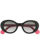 Moncler Eyewear Oval Sunglasses - Black