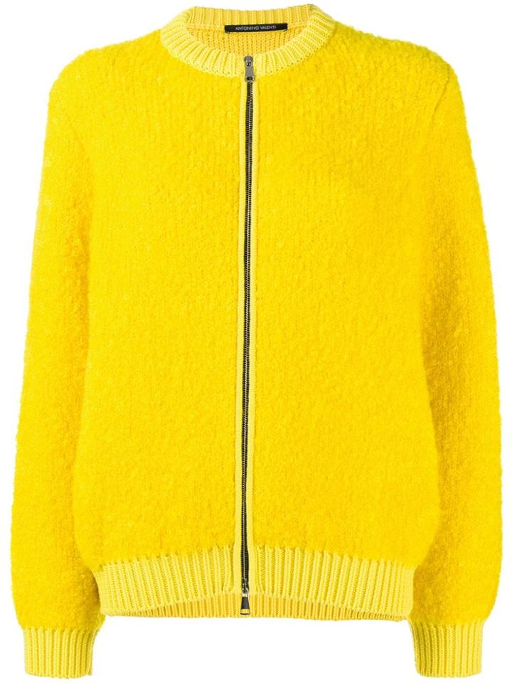 Antonino Valenti Zipped Cardigan - Yellow & Orange