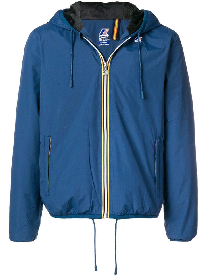 K-way Short Hooded Jacket - Blue