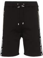 Balmain Black Track Cotton Shorts