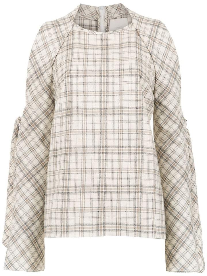 Framed Played Blouse - Neutrals