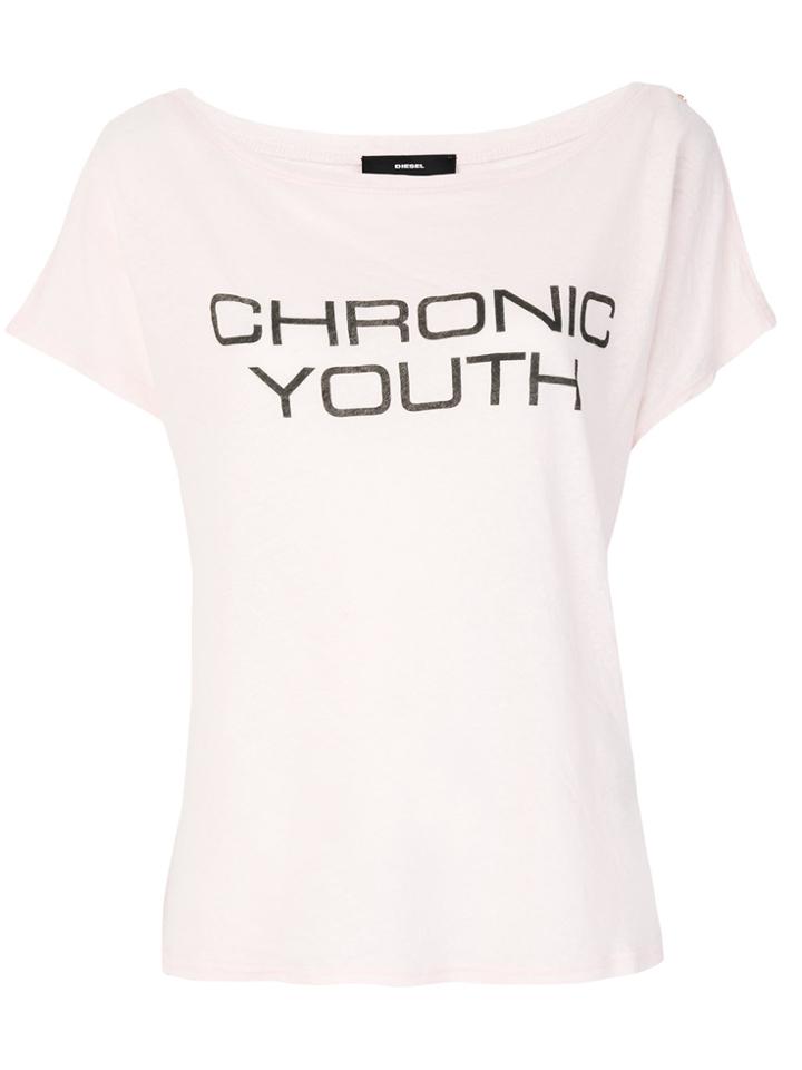 Diesel Chronic Youth T-shirt - Pink & Purple