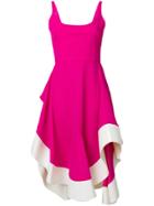 Esteban Cortazar Open Back Flowy Midi Dress - Pink & Purple