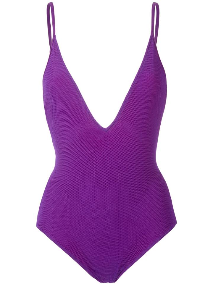 Gloria Coelho Mesh Swimsuit - Purple