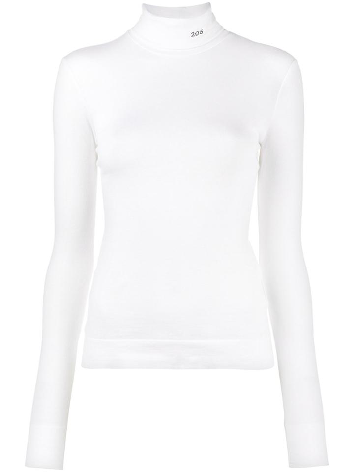 Calvin Klein 205w39nyc Slim Fit Long Sleeve Top - White