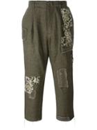 Heikki Salonen Chinos With Work Patches, Men's, Size: Small, Green, Cotton/wool