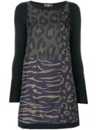 Salvatore Ferragamo Animal Print Blouse - Blue