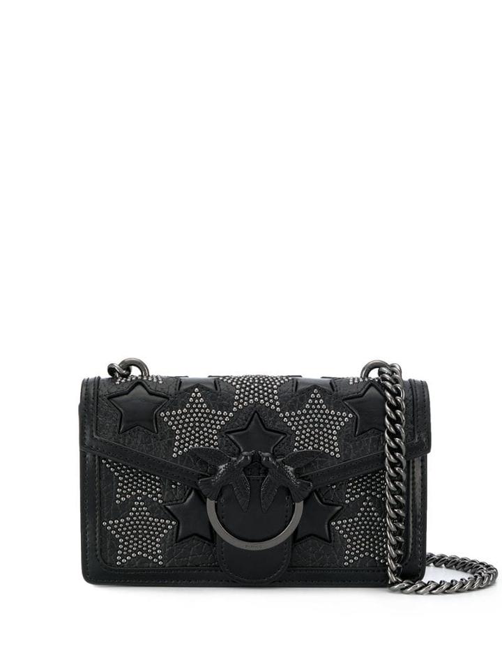 Pinko Studded Star Crossbody Bag - Black