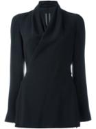 Rick Owens - Wrap-style Top - Women - Acetate/viscose - 42, Black, Acetate/viscose