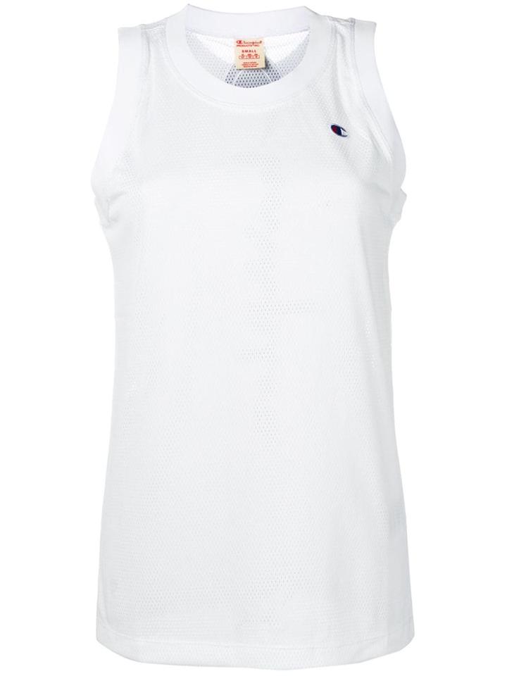 Champion Embroidered Logo Vest Top - White