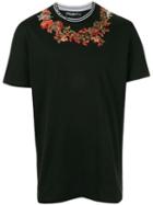 Dolce & Gabbana Embroidered Floral T-shirt - Black