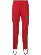 Represent High Waisted Track Pants - Red