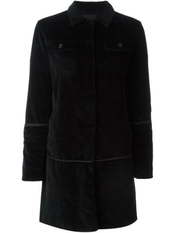 Helmut Lang Vintage Velvet Coat, Size: 40, Black