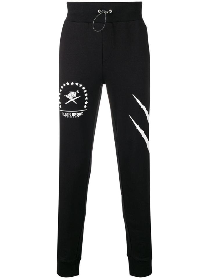 Plein Sport Graphic Print Jogging Bottoms - Black