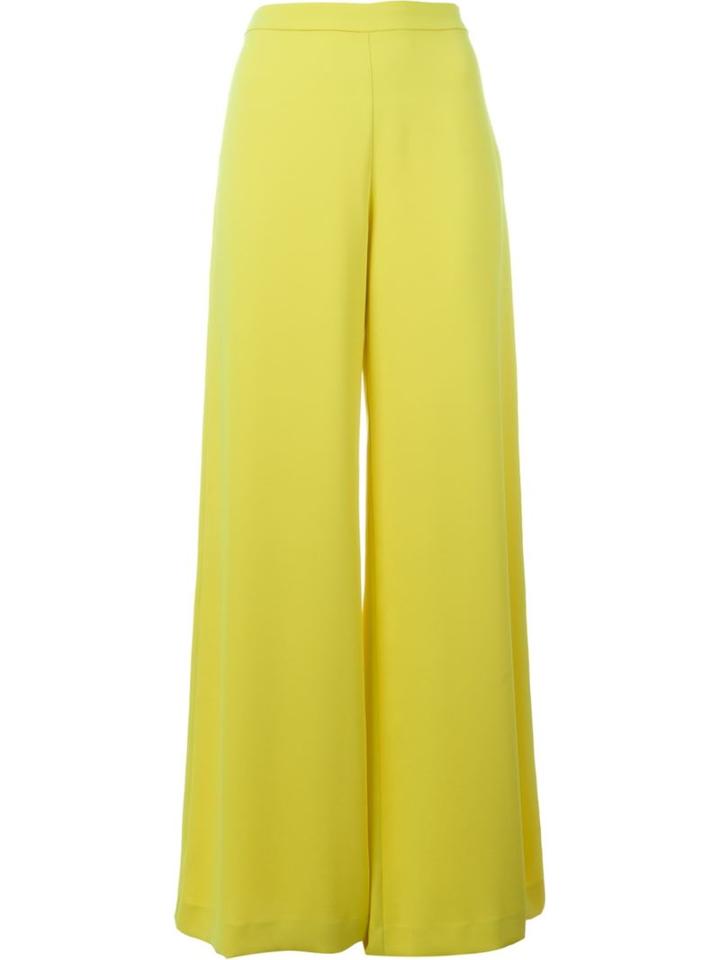 P.a.r.o.s.h. Pantera Palazzo Trousers, Women's, Yellow/orange, Polyester