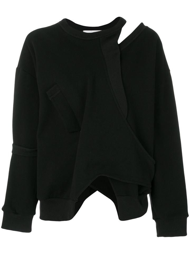 Vejas Interlocking Asymmetric Sweatshirt - Black
