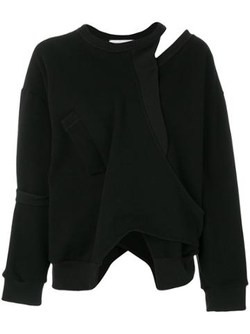 Vejas Interlocking Asymmetric Sweatshirt - Black