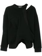 Vejas Interlocking Asymmetric Sweatshirt - Black
