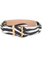 Roberto Cavalli Animal Print Belt, Women's, Size: Small, Black, Leather