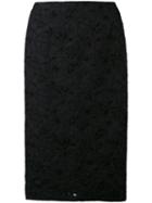 Vivetta - Lace Pencil Skirt - Women - Cotton/polyester/acetate/cupro - 42, Black, Cotton/polyester/acetate/cupro