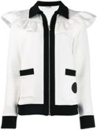Miu Miu Ruffle Trim Jacket - White