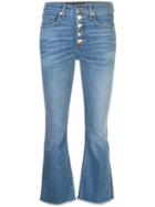 Veronica Beard Cropped Flare Jeans - Blue