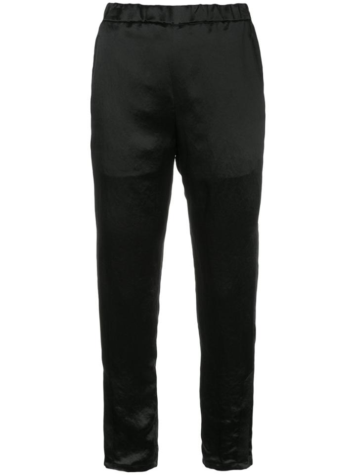 H Beauty & Youth Slim Satin Trousers - Black