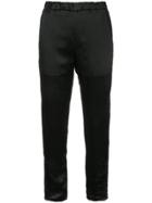 H Beauty & Youth Slim Satin Trousers - Black