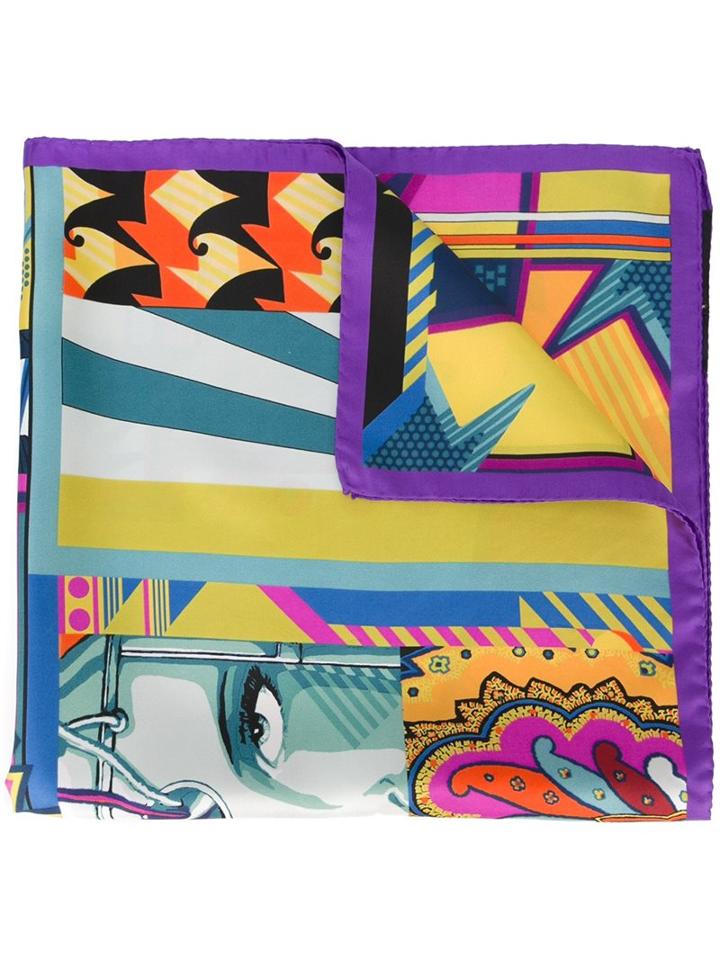 Etro Mixed Print Square Scarf