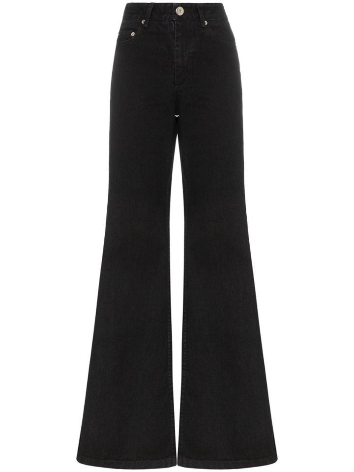 Matthew Adams Dolan High Rise Wide Bootleg Jeans - Black