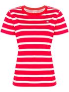 Champion Striped Printed Loose T-shirt - Red