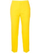 Le Ciel Bleu Slim Fit Cropped Trousers - Yellow & Orange