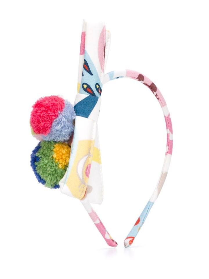Simonetta Pompom Bow Hair Band, Girl's