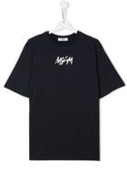 Msgm Kids Crew Neck T-shirt - Blue