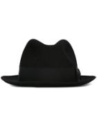 Borsalino Fedora Hat, Men's, Size: 57, Black, Wool Felt