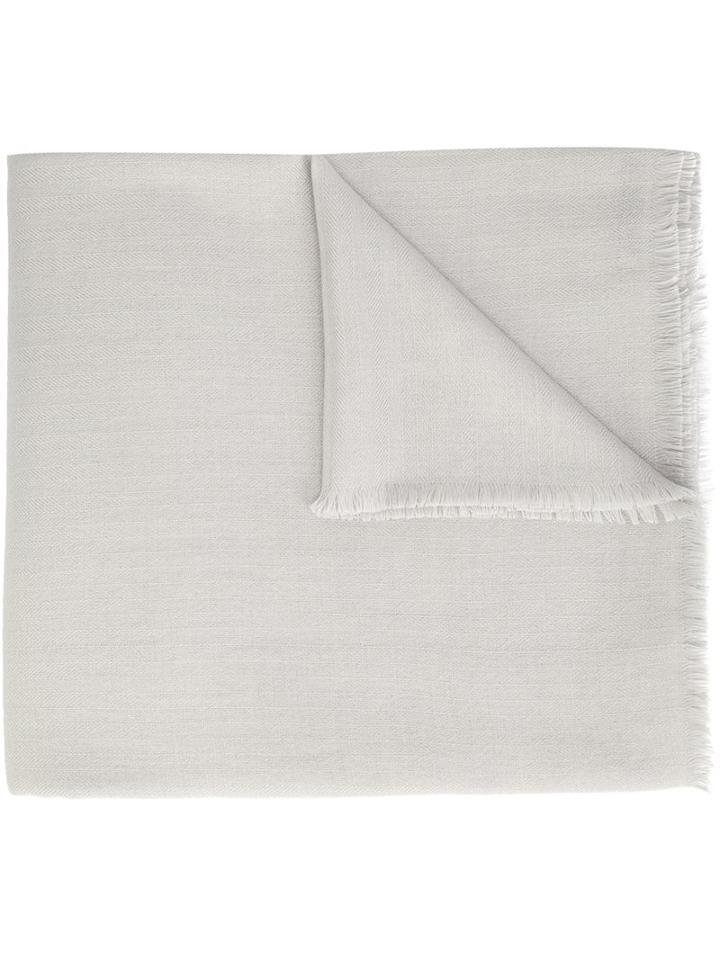 Denis Colomb 'herringbone Nomad' Scarf, Women's, Grey, Cashmere