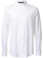 Christopher Kane Zig Zag Front Placket Shirt, Men's, Size: Small, White, Cotton/nylon/spandex/elastane