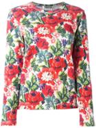 Comme Des Garçons Floral Print Sweatshirt, Women's, Size: Small, Cotton