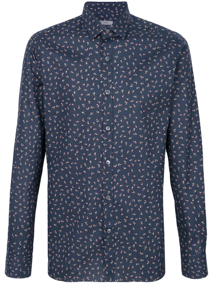 Lanvin All-over Print Shirt - Blue