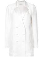 Fleur Du Mal Double-breasted Blazer Dress - White