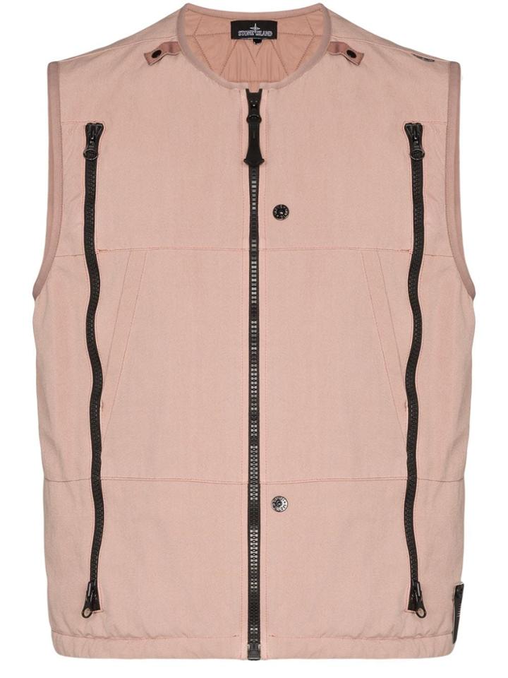 Stone Island Shadow Project Zip-detailed Vest - Neutrals