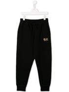Dsquared2 Kids Sequin Embroidered Logo Track Pants - Black