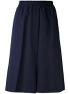 Wide Leg Shorts - Women - Cotton - 36, Blue, Cotton, Jil Sander